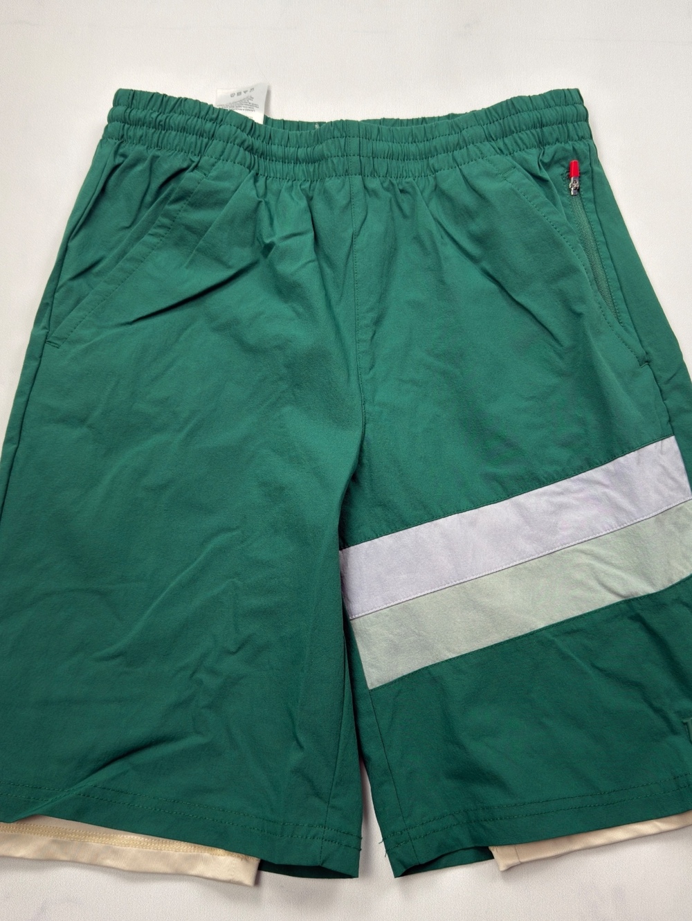 Wilson Athletic Shorts Green White Stripe - Boys XL